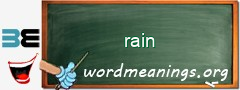 WordMeaning blackboard for rain